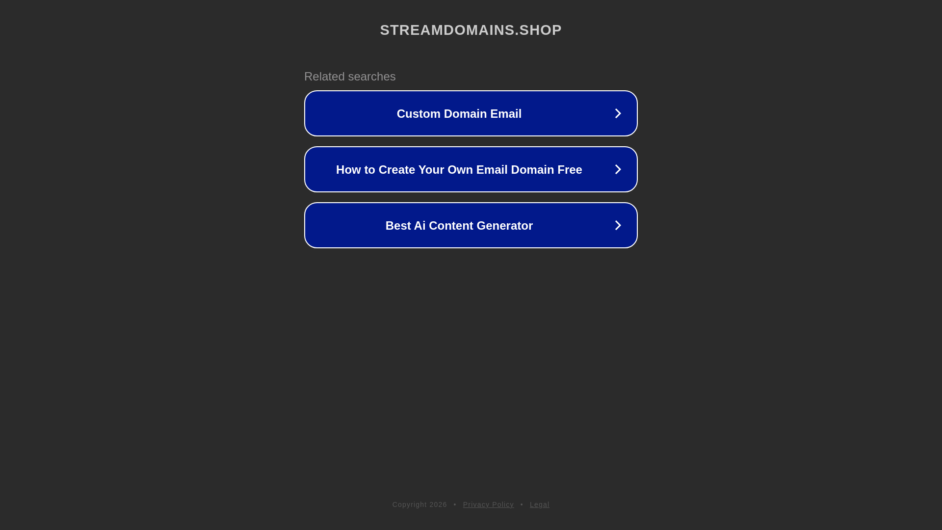 website screenshot of https://streamdomains.shop/