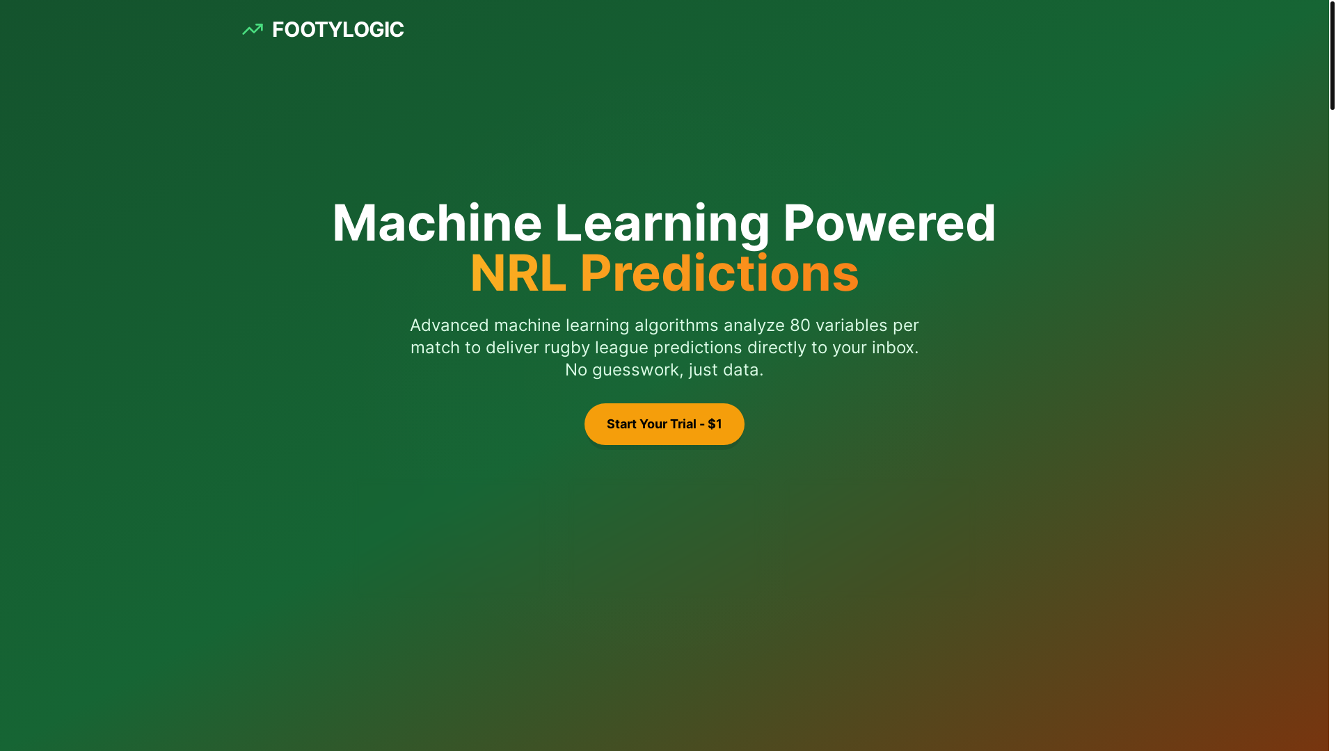 website screenshot of https://footylogic.com.au/