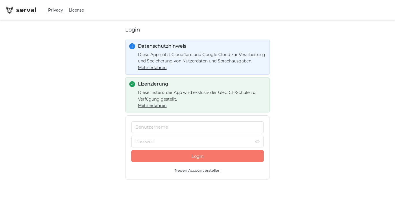 website screenshot of https://serval.pages.dev/