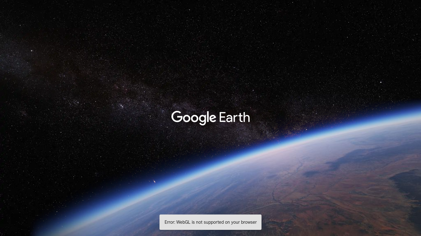 website screenshot of https://earth.google.com/