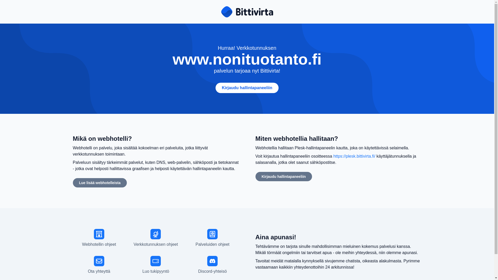 website screenshot of https://nonituotanto.fi/