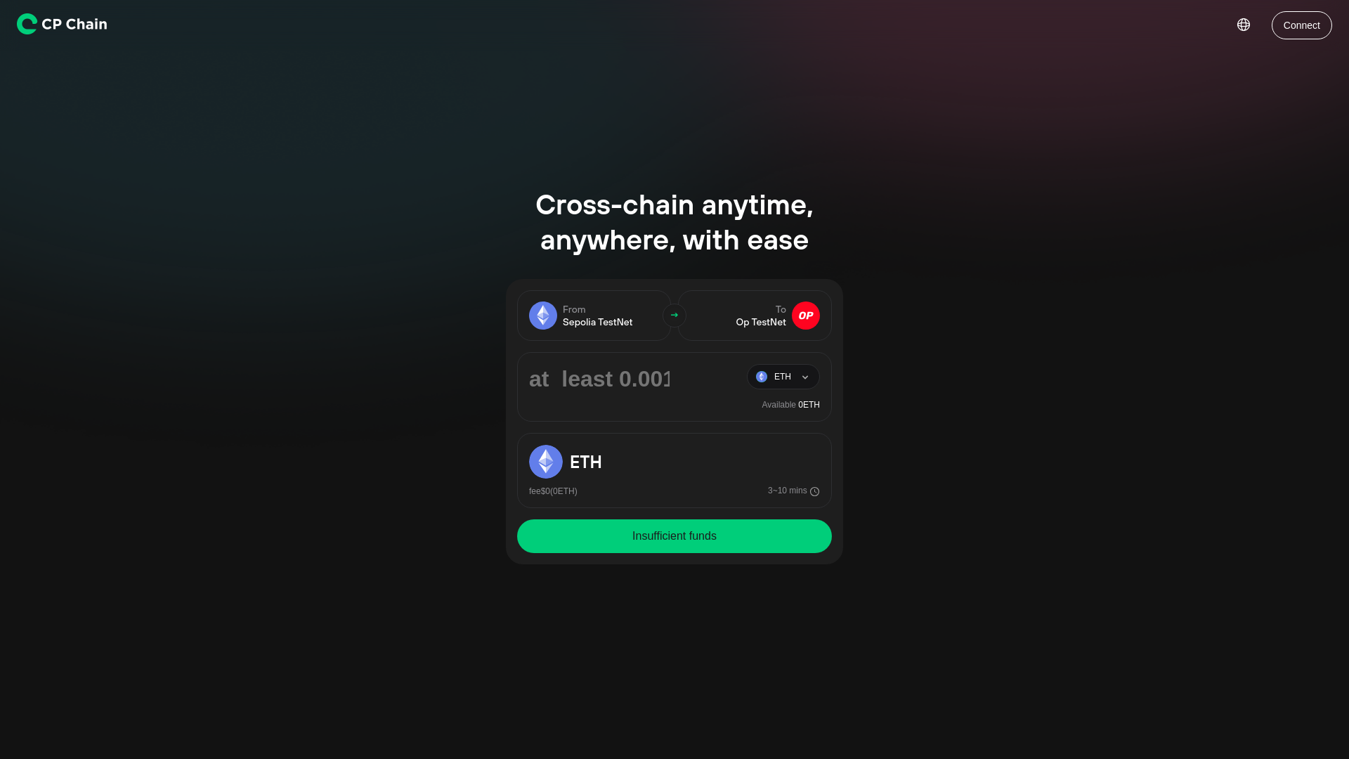 website screenshot of https://bridge-test-ex8.pages.dev/