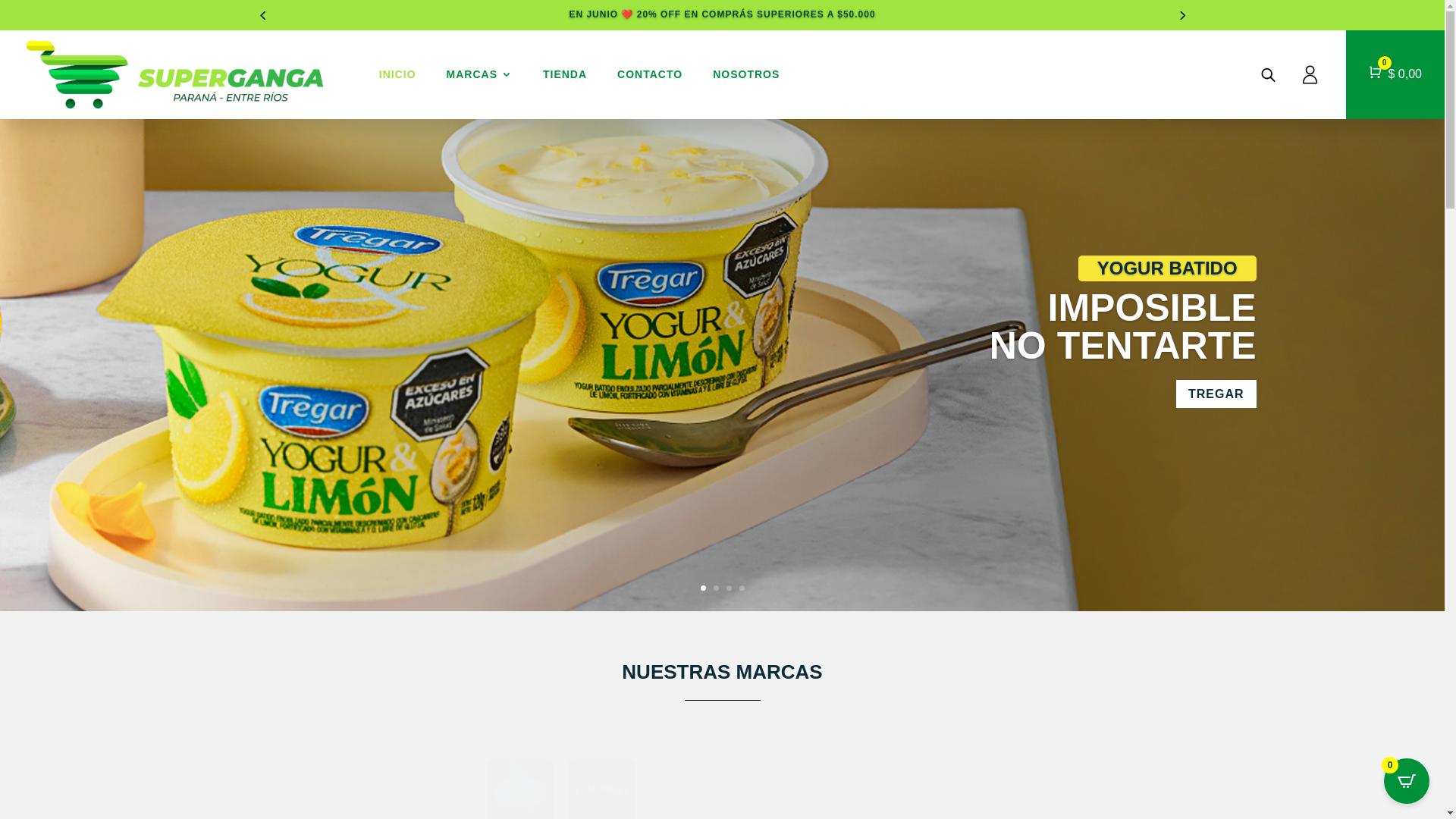 website screenshot of https://superganga.com.ar/