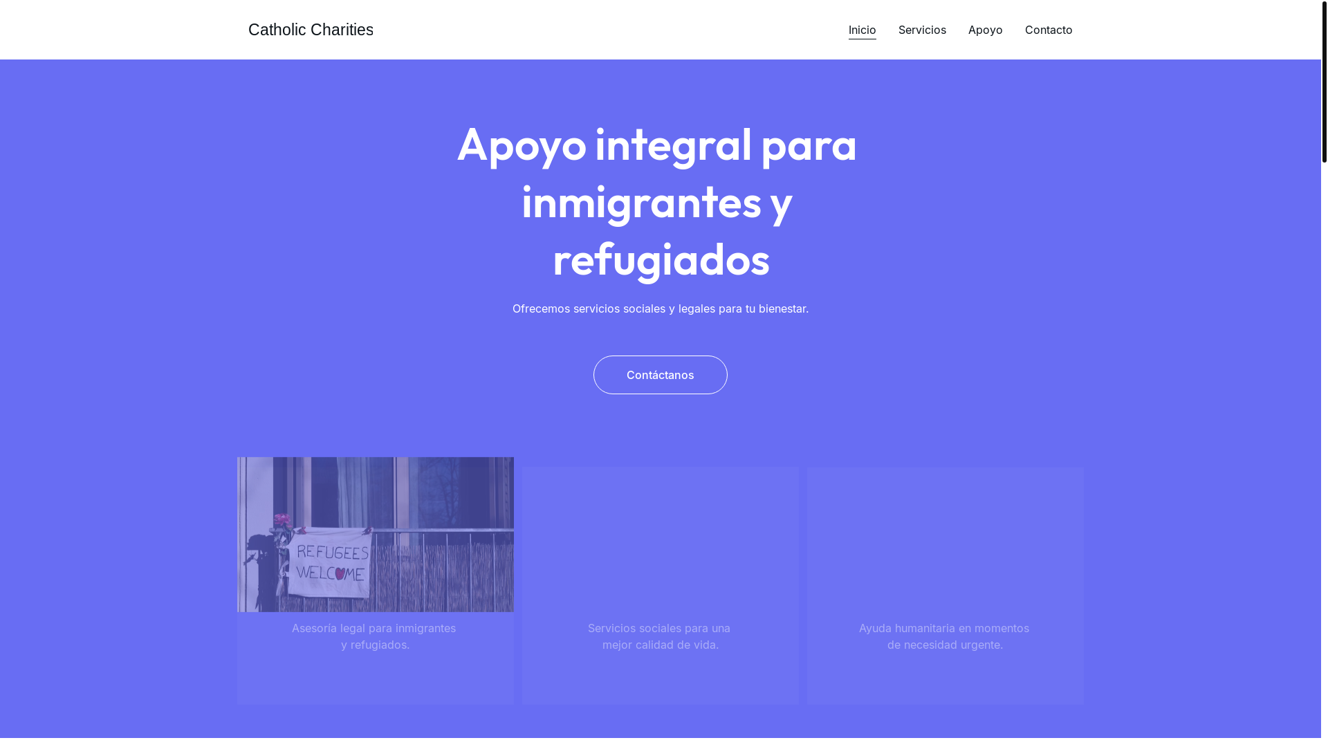 website screenshot of https://charitiescatholicusa.org/