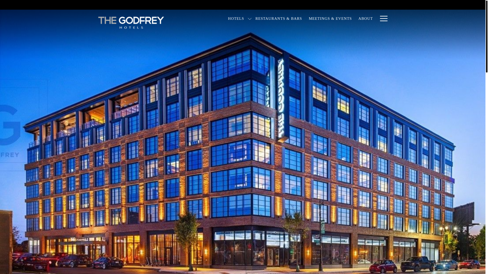 website screenshot of http://www.godfreyhotels.com/