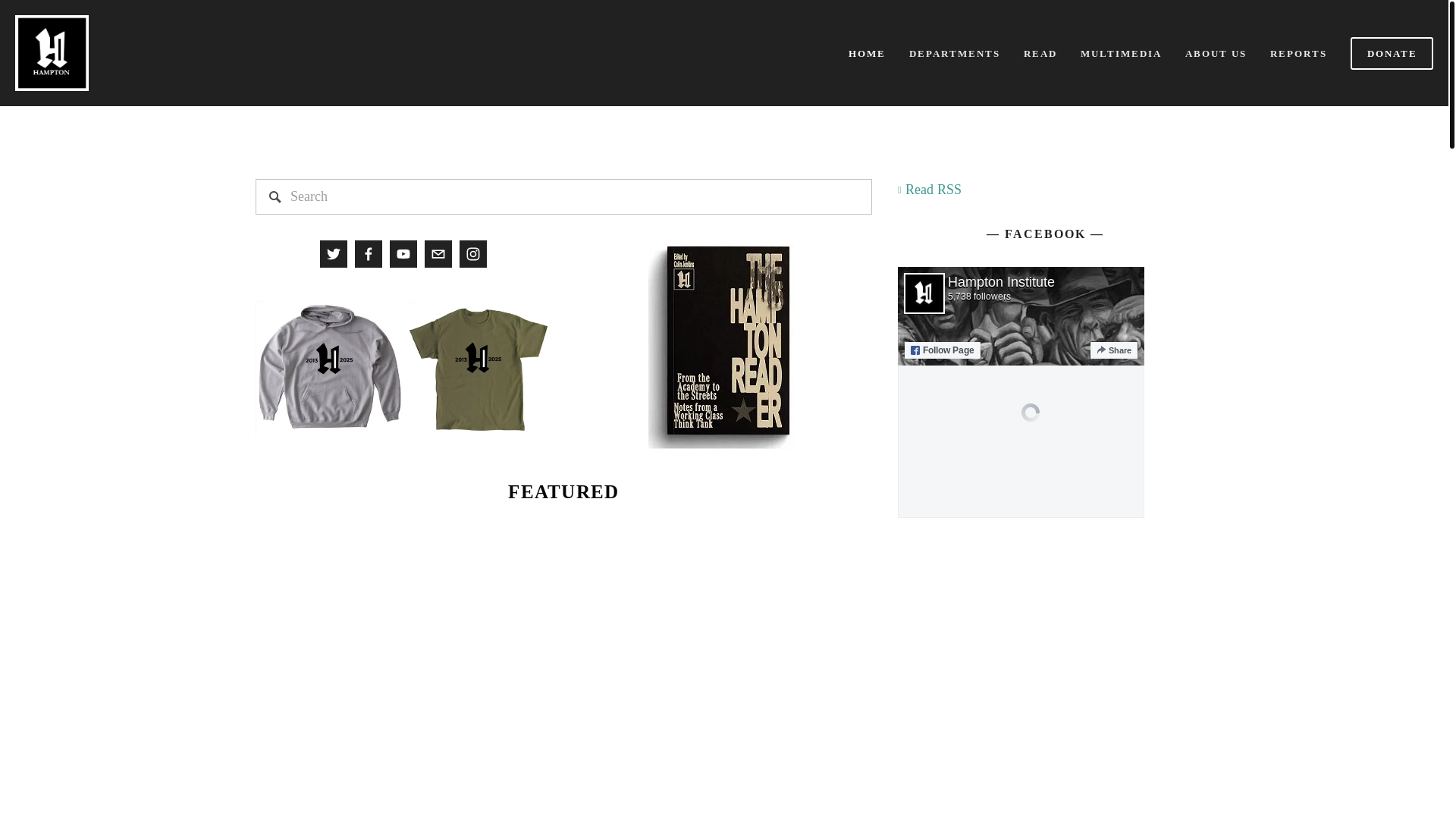 website screenshot of https://www.hamptonthink.org/