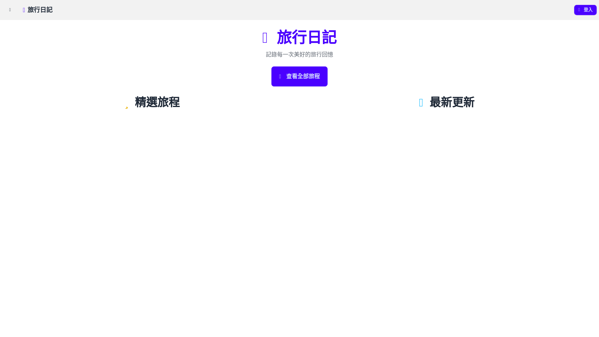 website screenshot of https://travel-diary.io/
