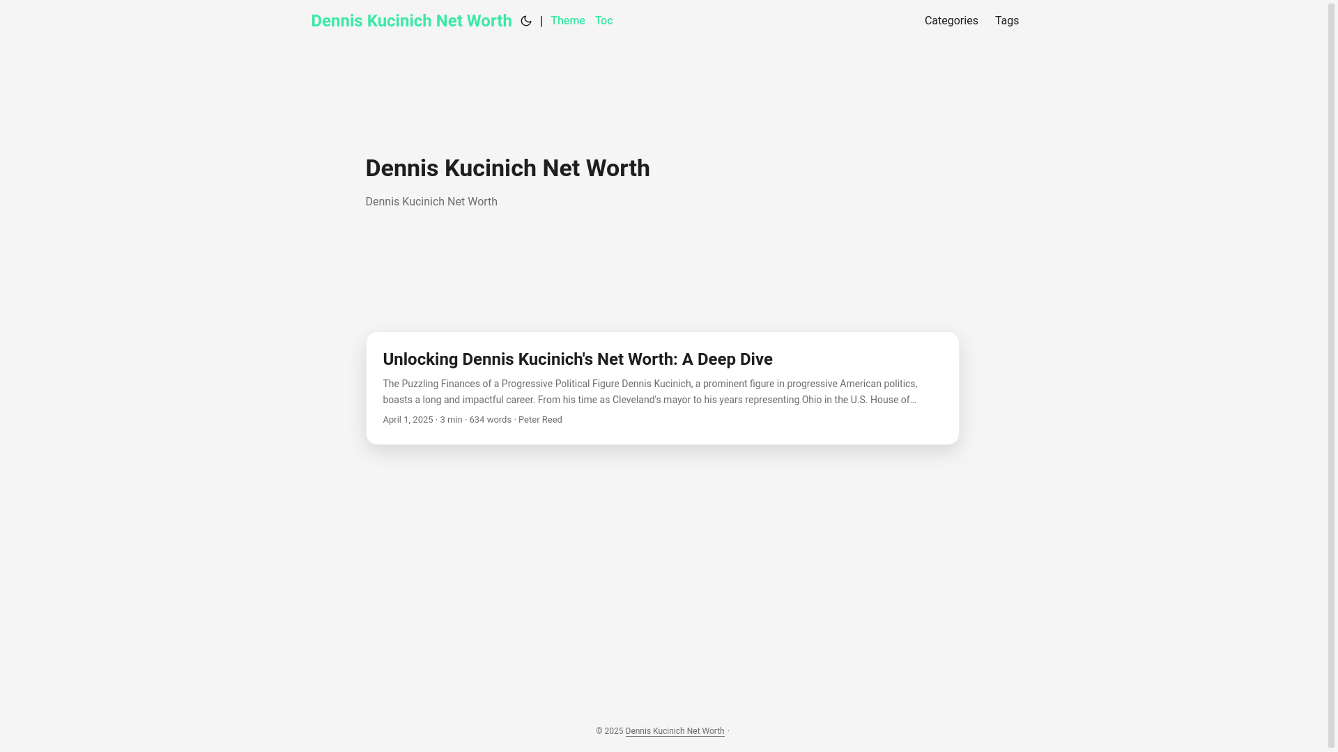 website screenshot of https://dennis-kucinich-net-worth.pages.dev/