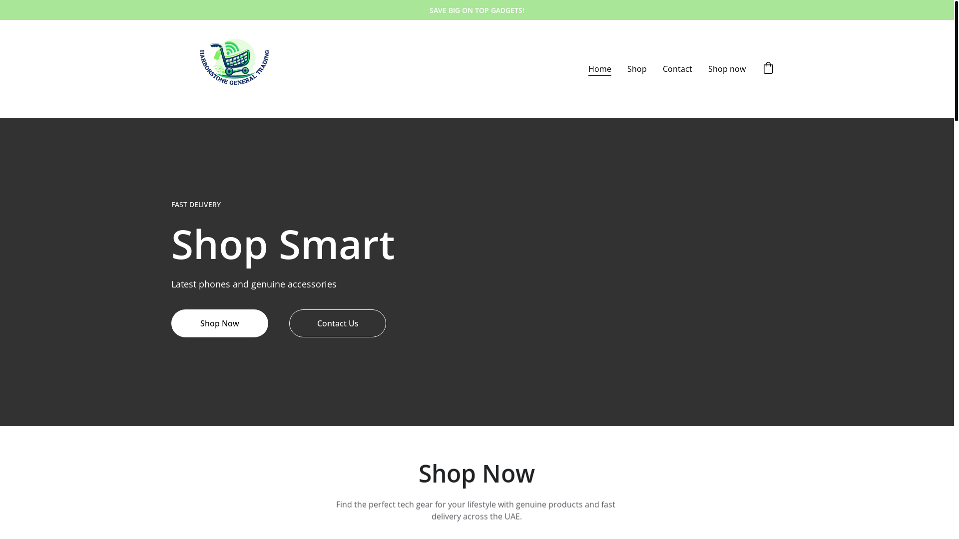 website screenshot of https://harborstonegeneraltrading.shop/