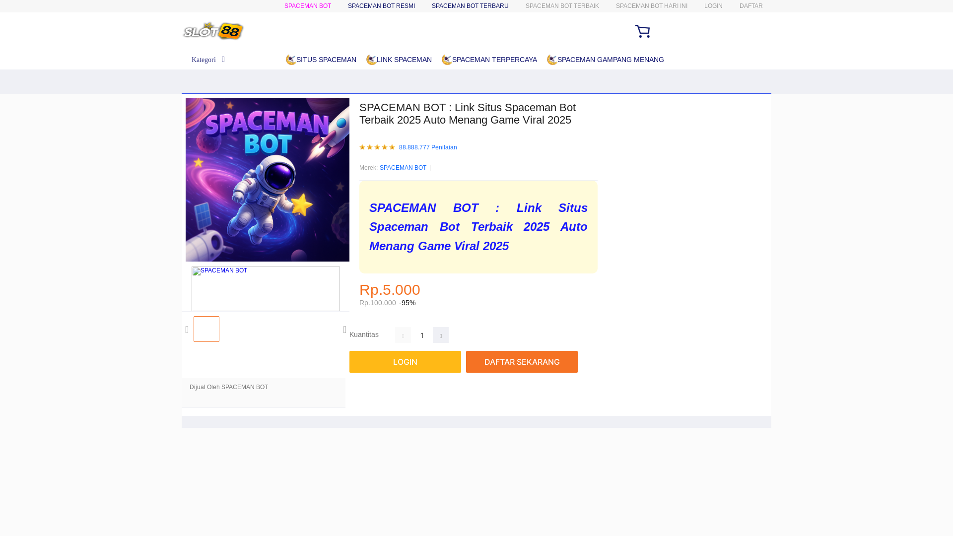website screenshot of https://spacemanbot.pages.dev/