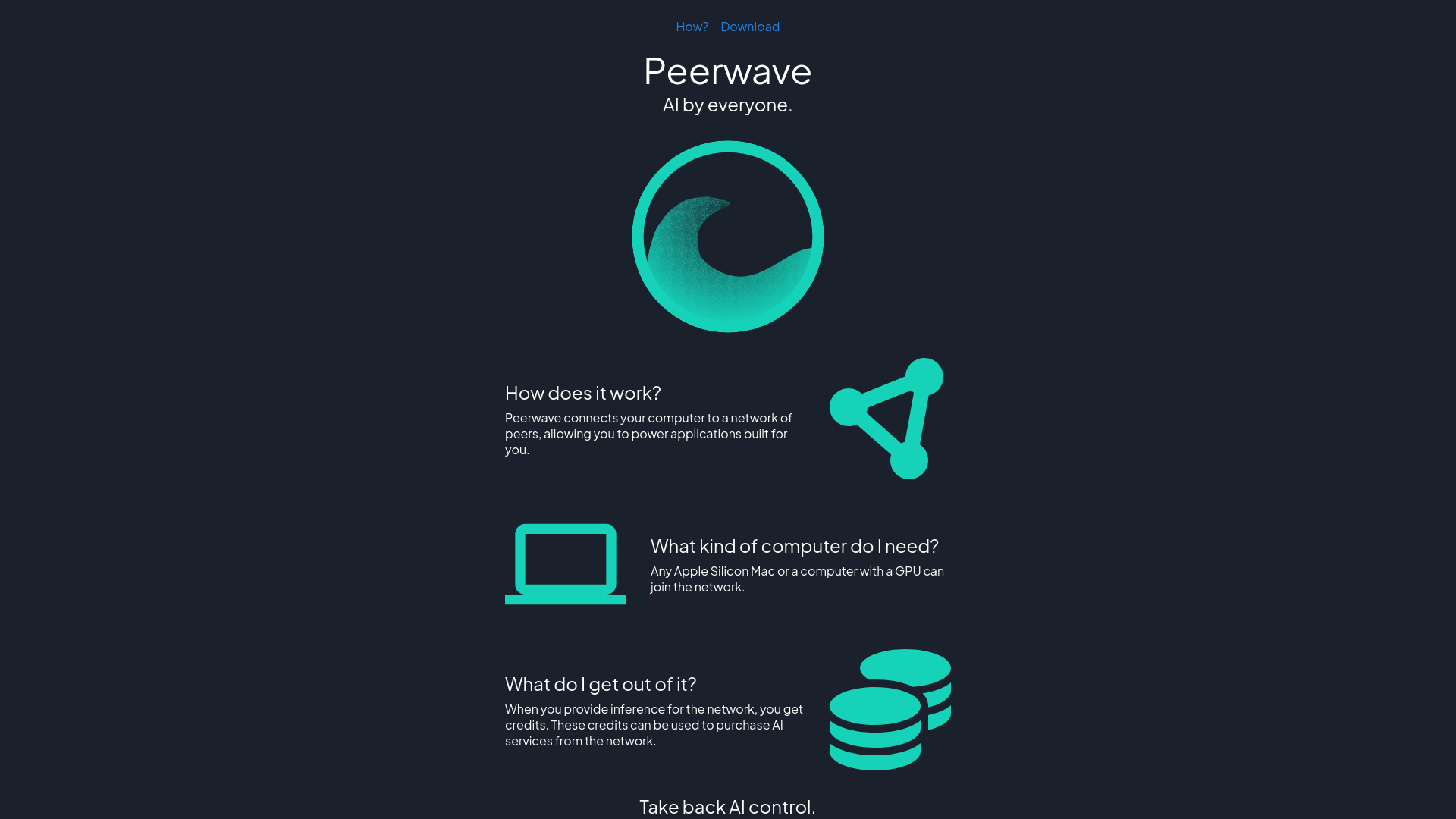 website screenshot of https://peerwave-marketing.pages.dev/