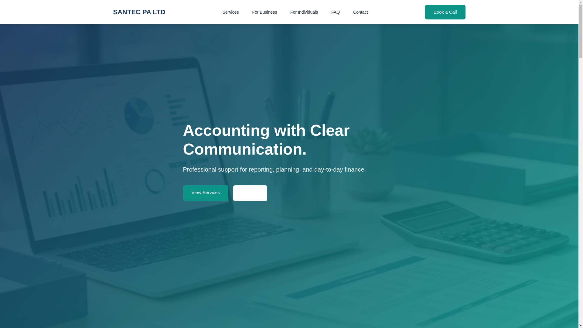 website screenshot of https://santecpa.com/