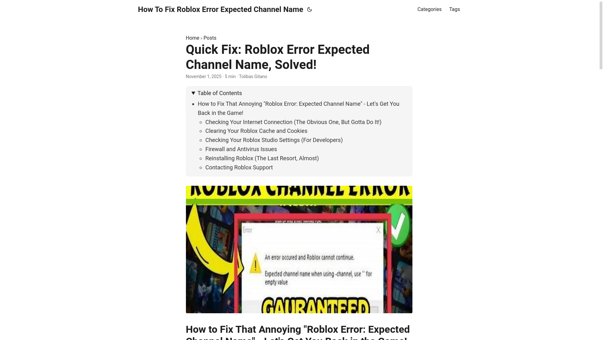 website screenshot of https://how-to-fix-roblox-error-expected-channel-name.pages.dev/