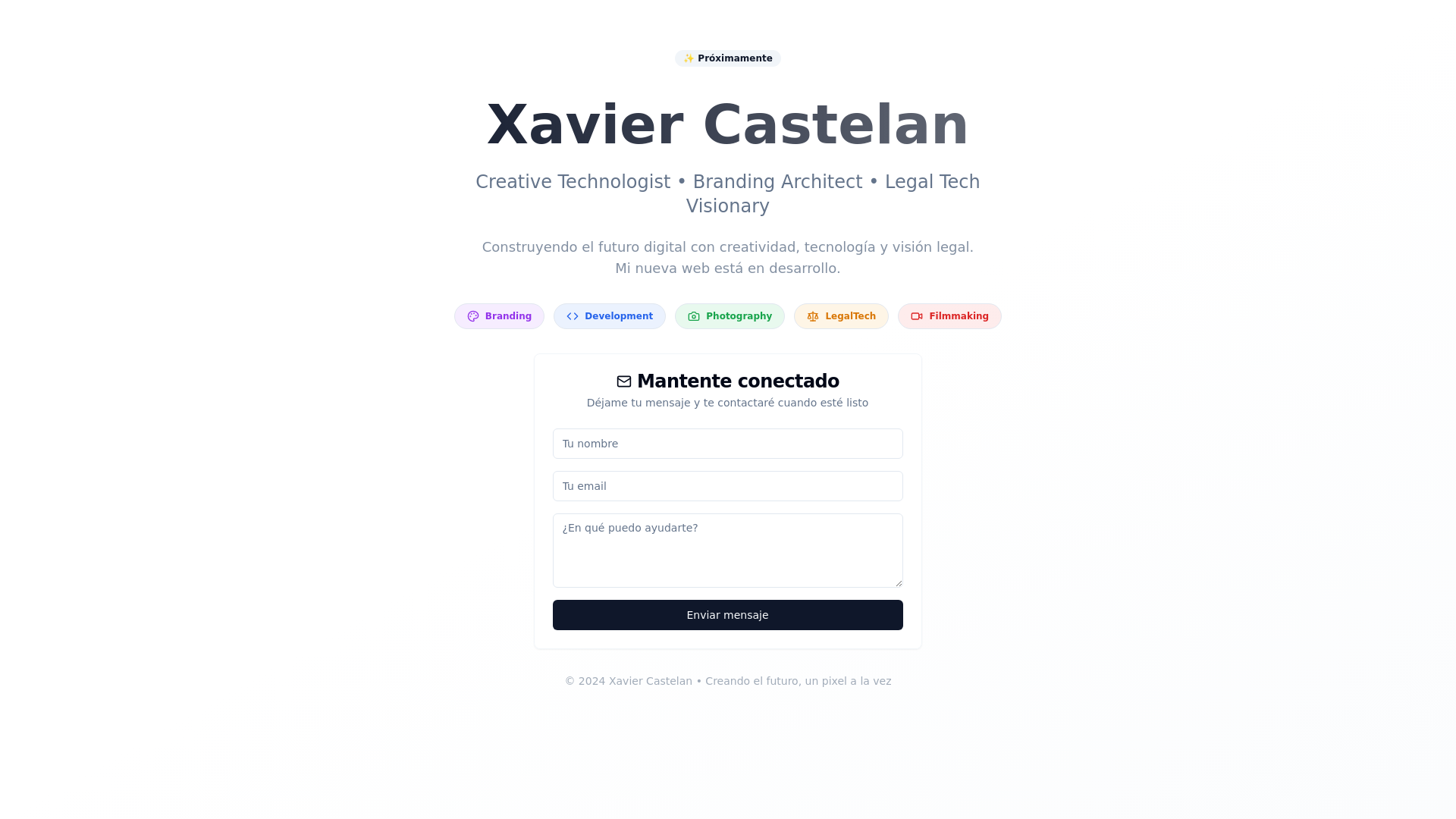 website screenshot of https://xaviercastelan.app/