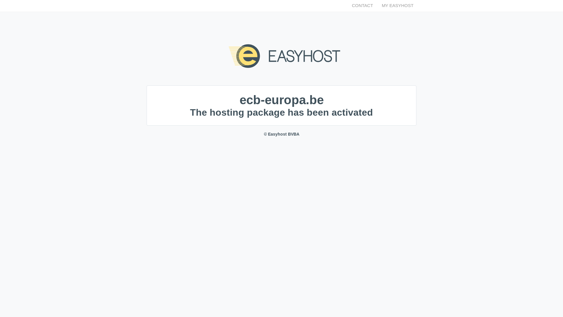 website screenshot of https://ecb-europa.be/