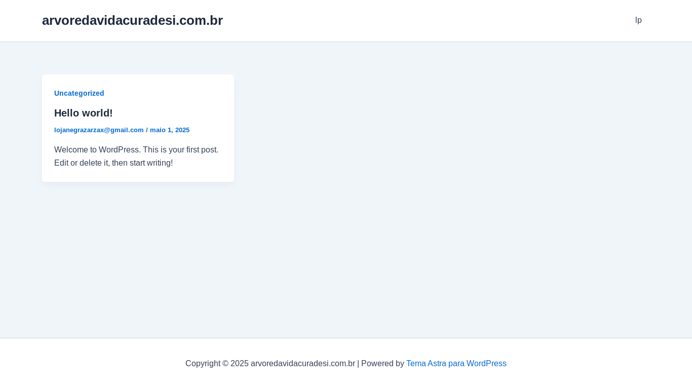 website screenshot of https://arvoredavidacuradesi.com.br/