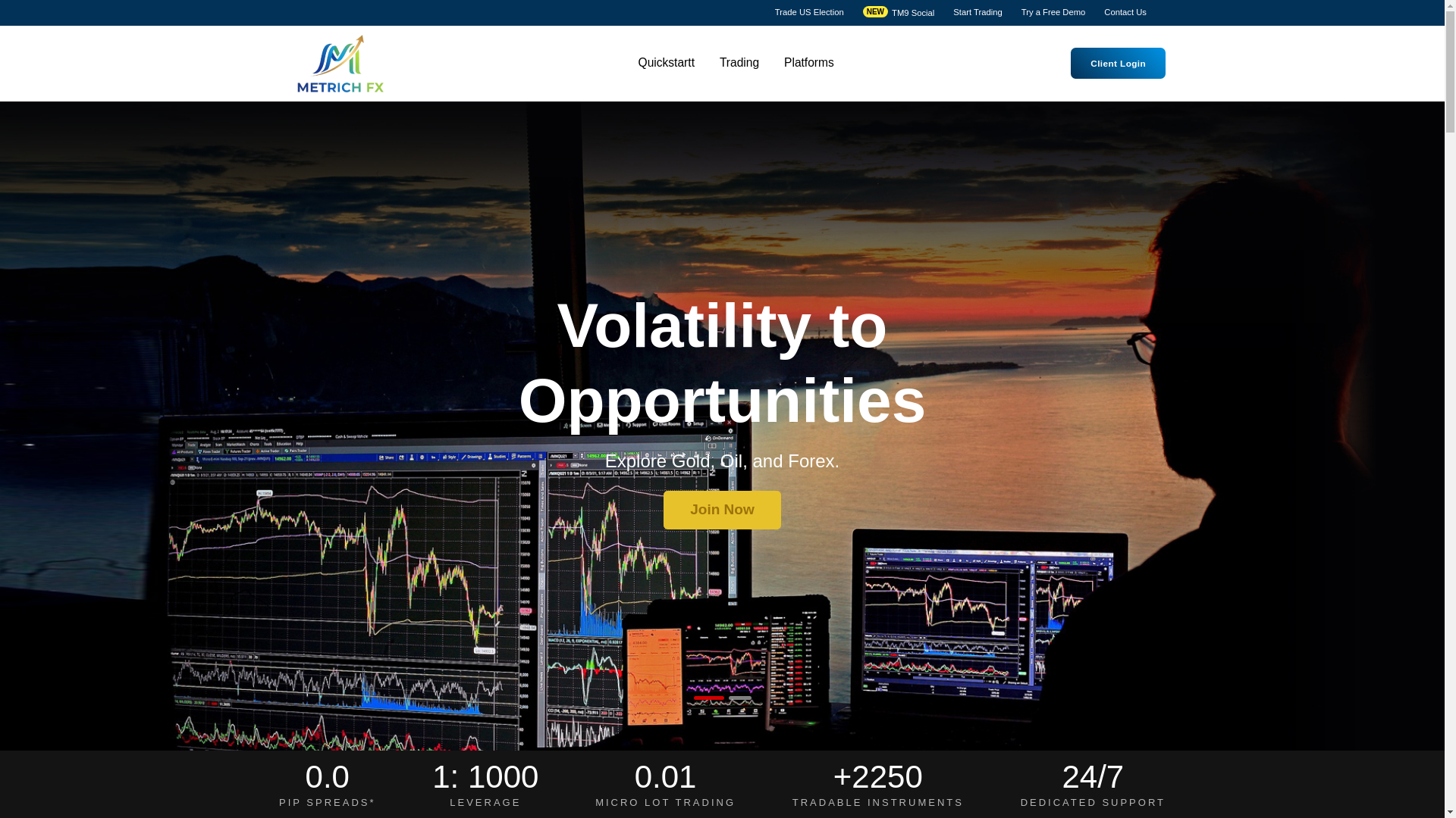 website screenshot of https://metrichcapital.com/