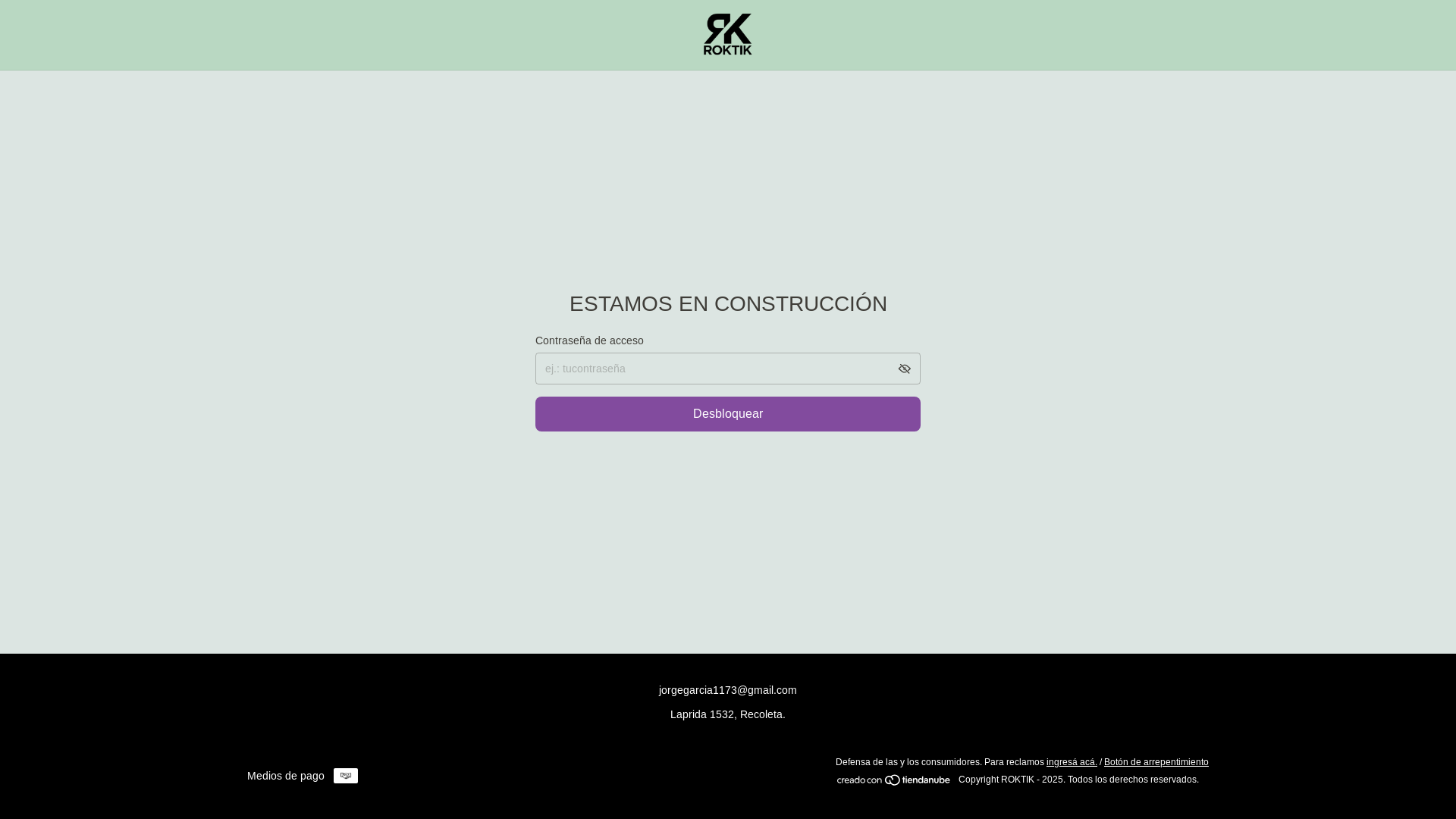 website screenshot of https://roktik.com.ar/