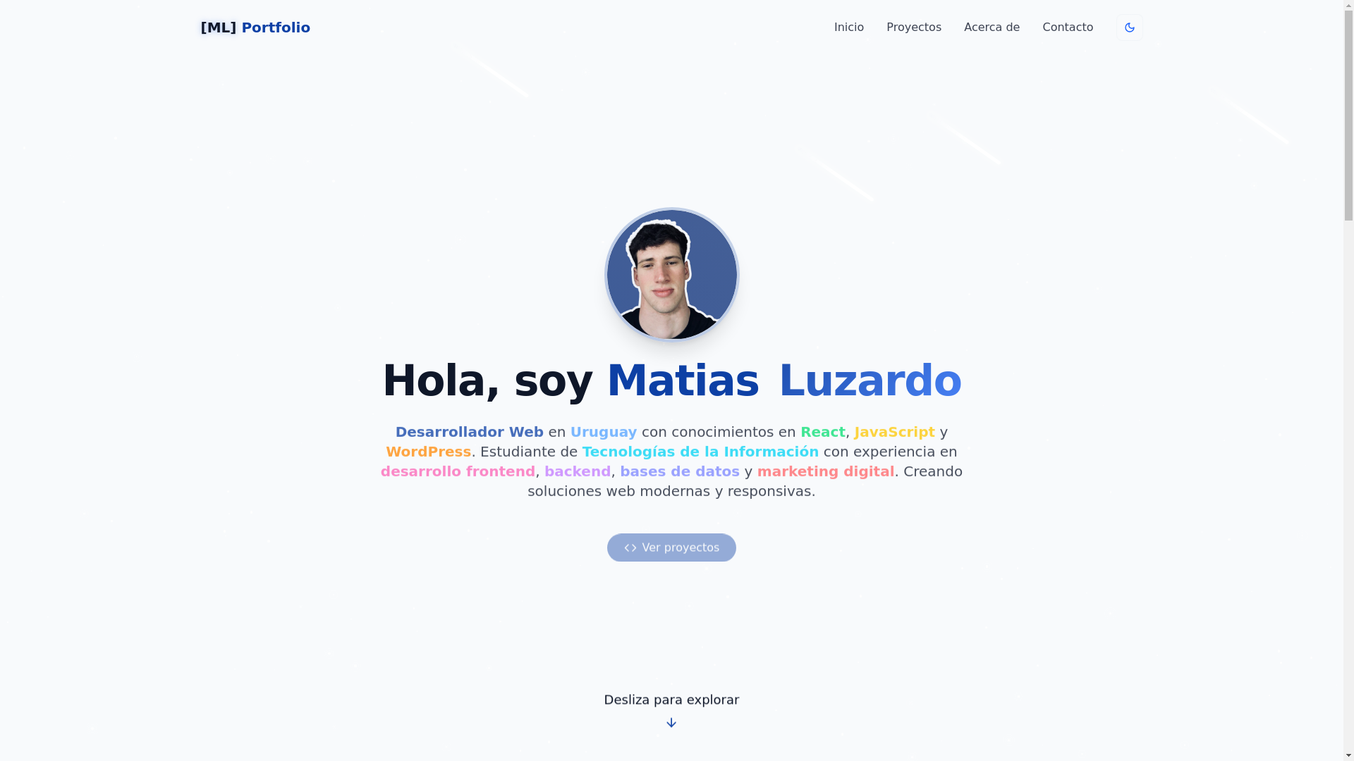 website screenshot of https://matiasluzardo.com/