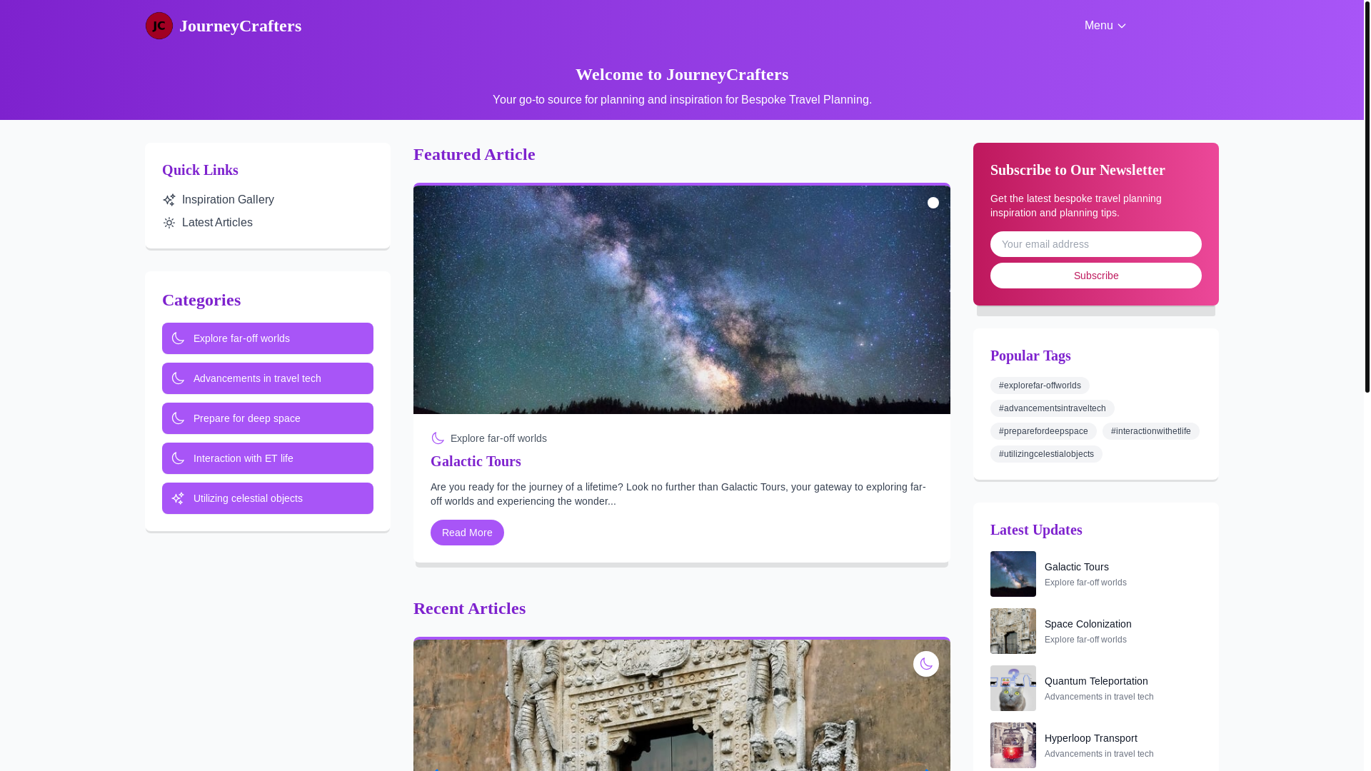 website screenshot of https://travelstrategistpro.xyz/