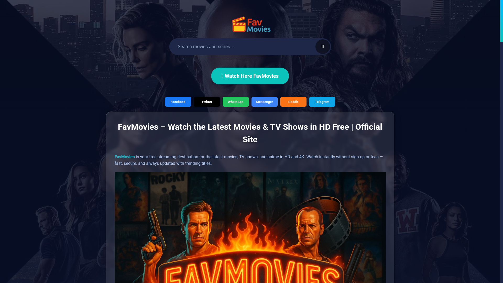 website screenshot of https://favmovies.mom/