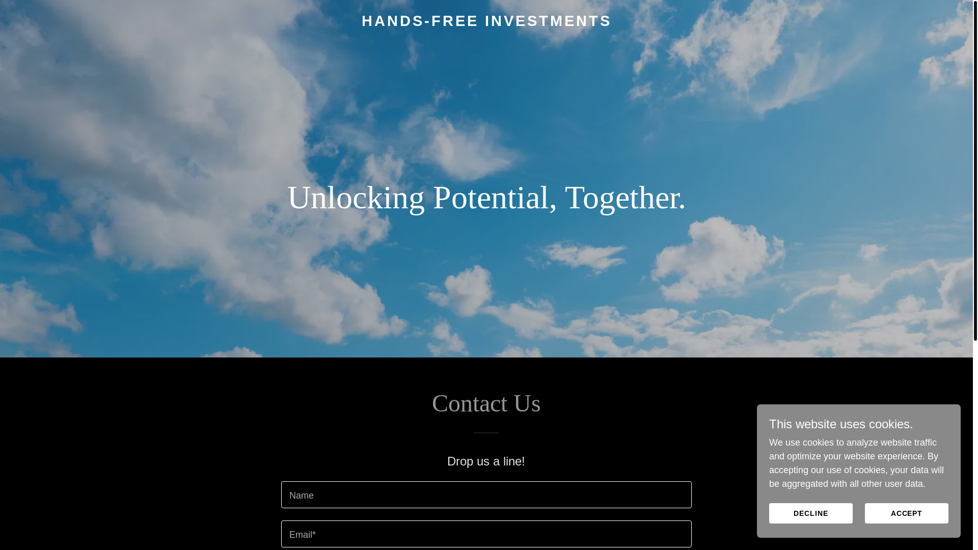 website screenshot of https://hands-freeinvestments.com/