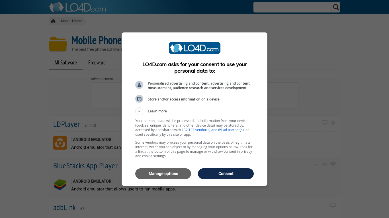 website screenshot of https://en.lo4d.com/windows/mobile-phone-tools
