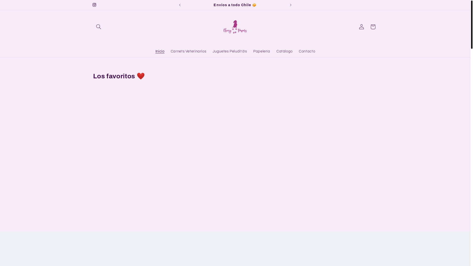 website screenshot of https://cheesypapers.cl/