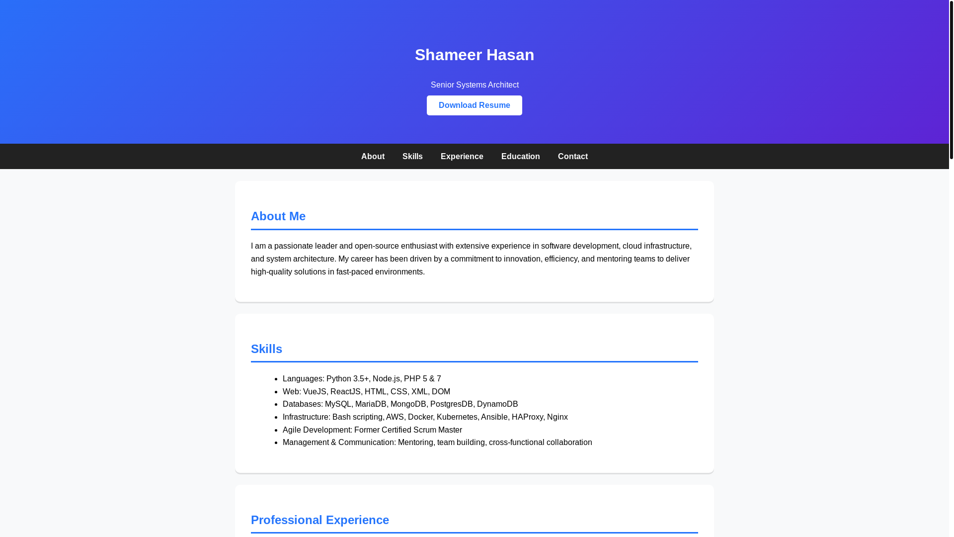 website screenshot of https://shameerhasan-com.pages.dev/