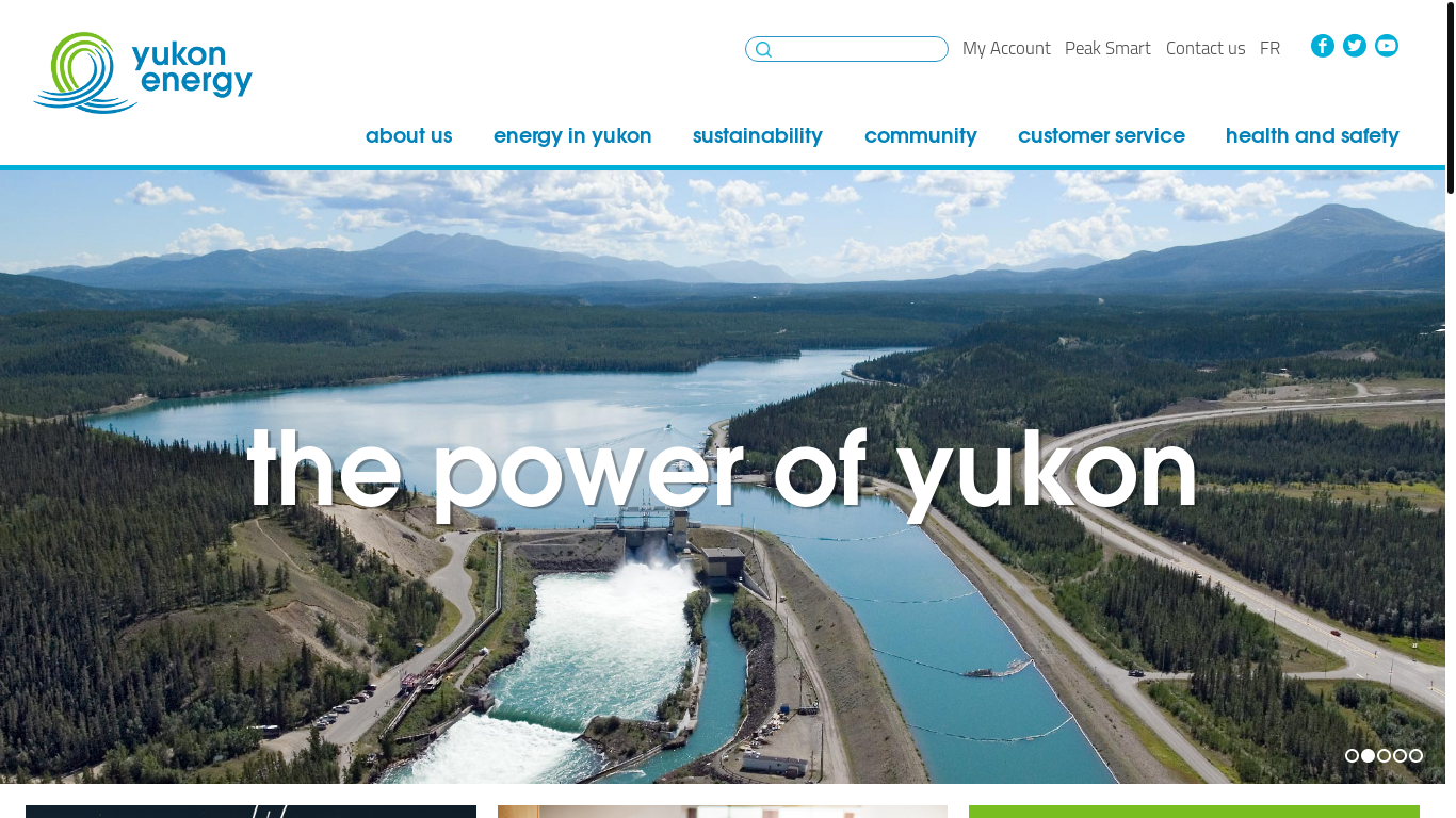 website screenshot of https://yukonenergy.ca/