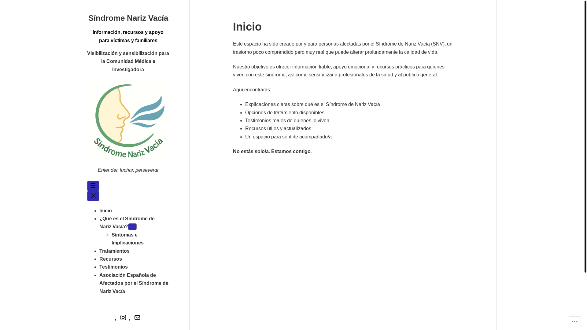 website screenshot of https://sindromenarizvacia.org/