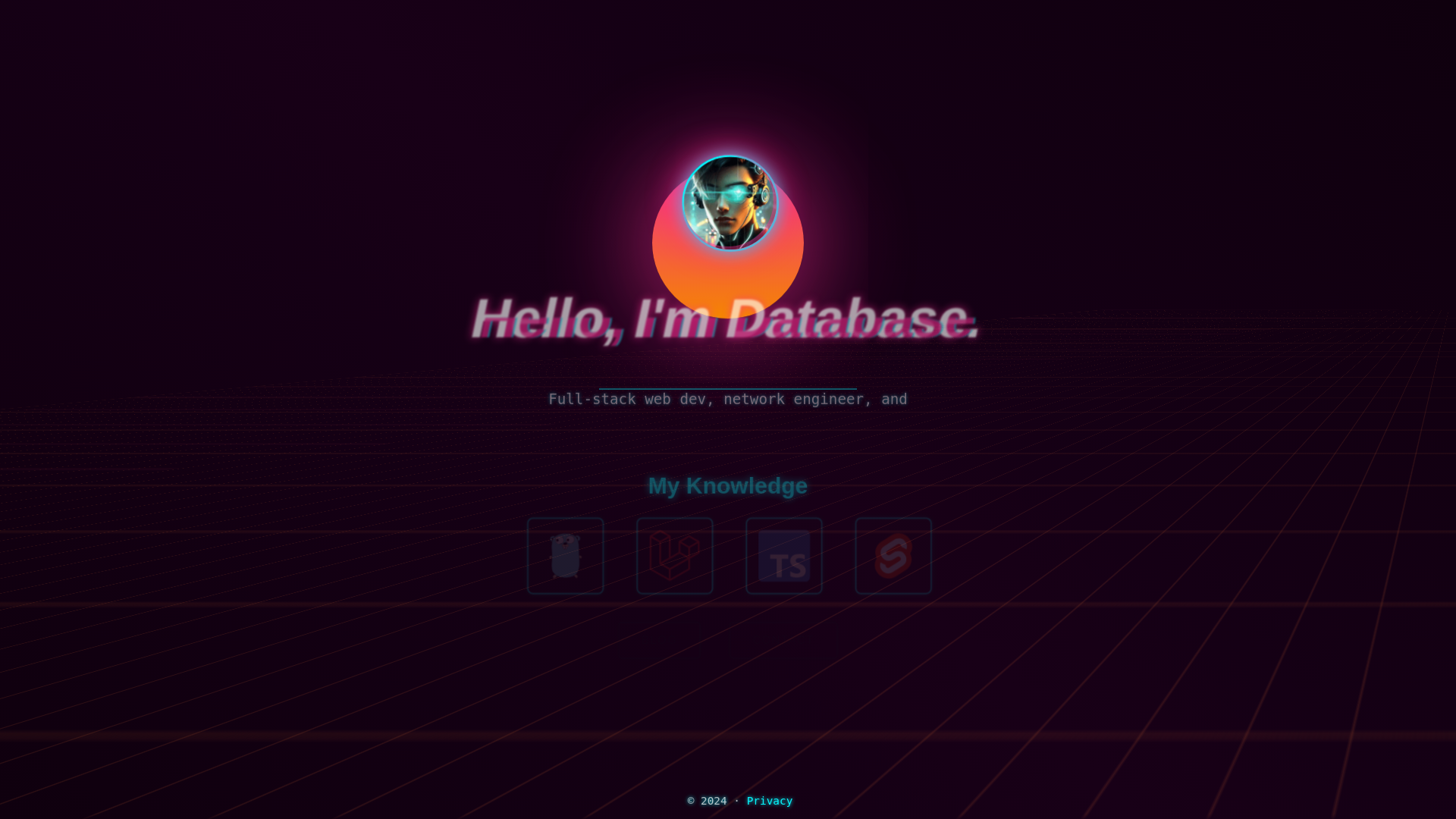 website screenshot of https://database-red.pages.dev/