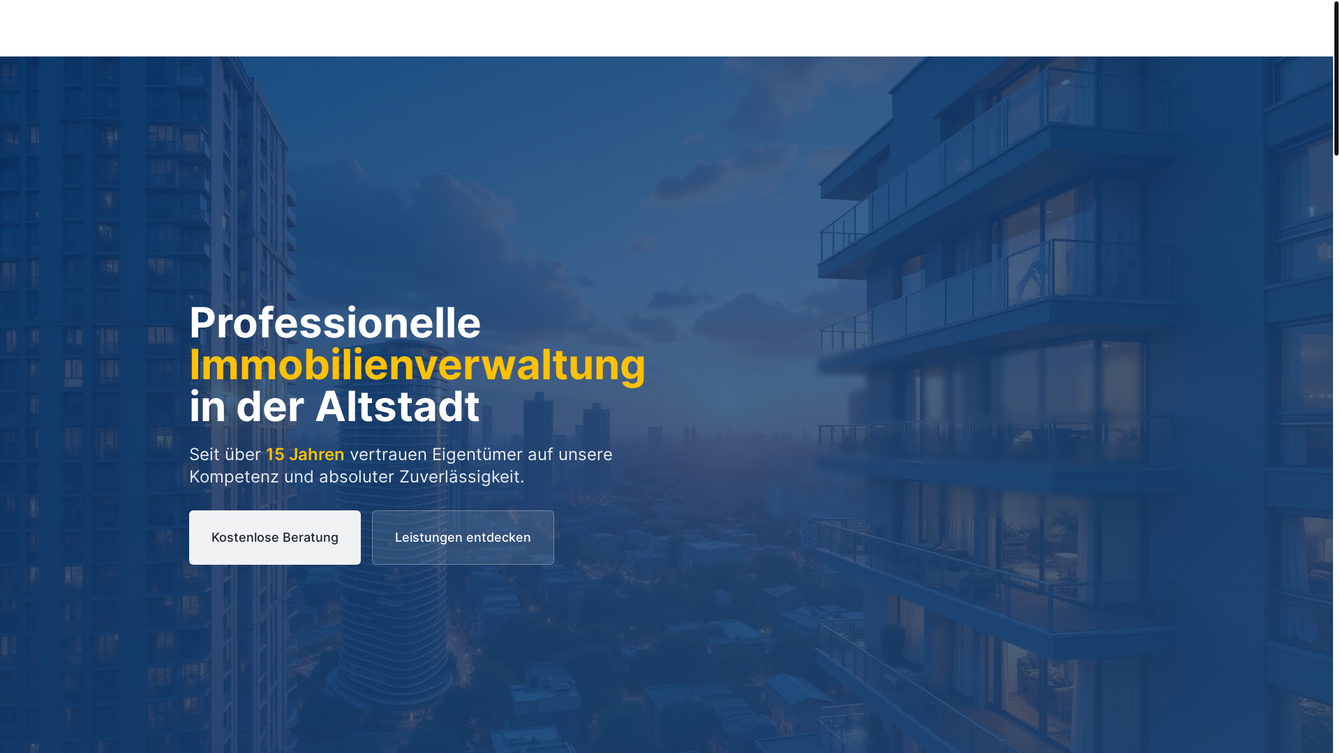 website screenshot of https://altstadt-verwaltung.com/