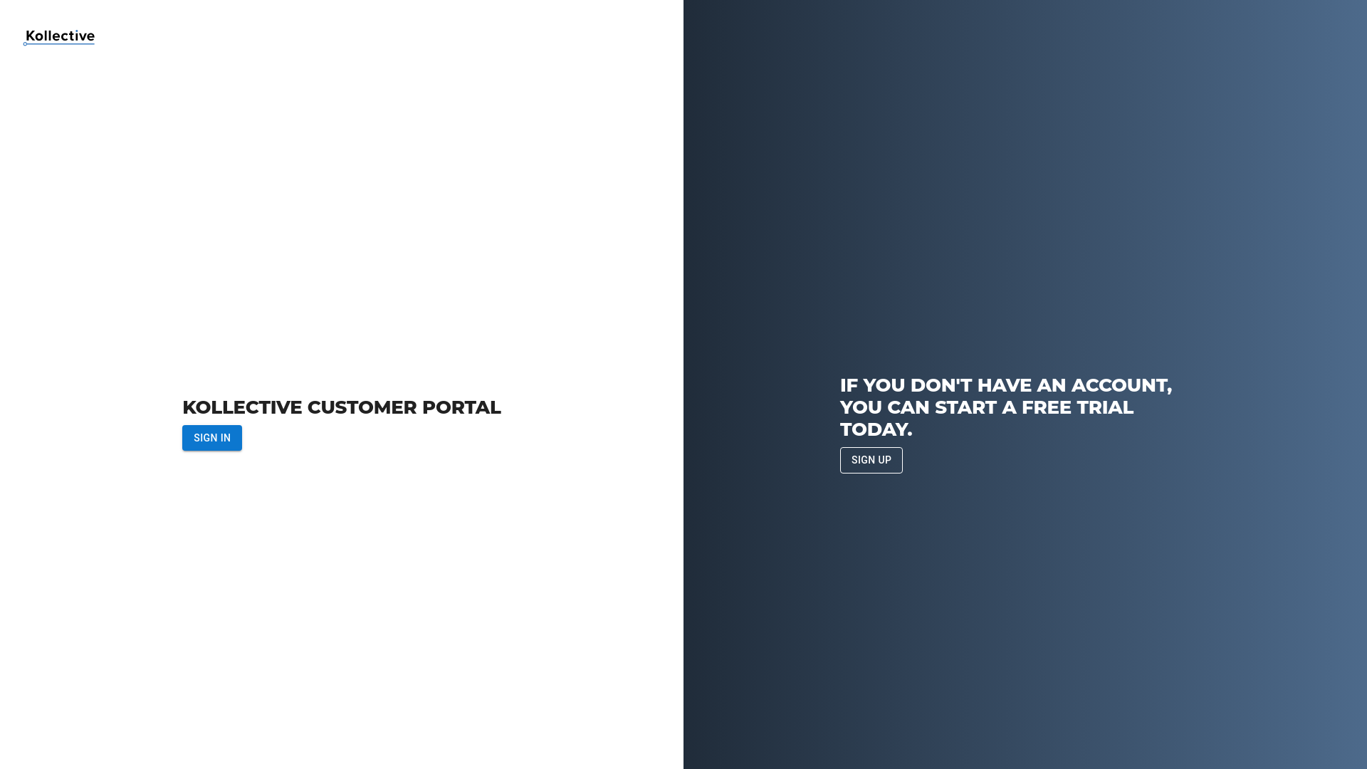 website screenshot of https://kollective.app