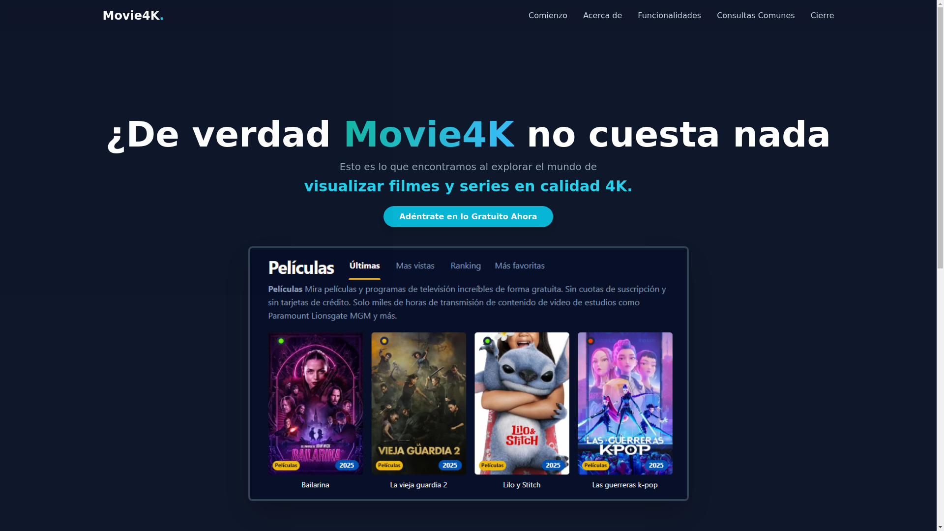 website screenshot of https://movie4k-t2sz.pages.dev/