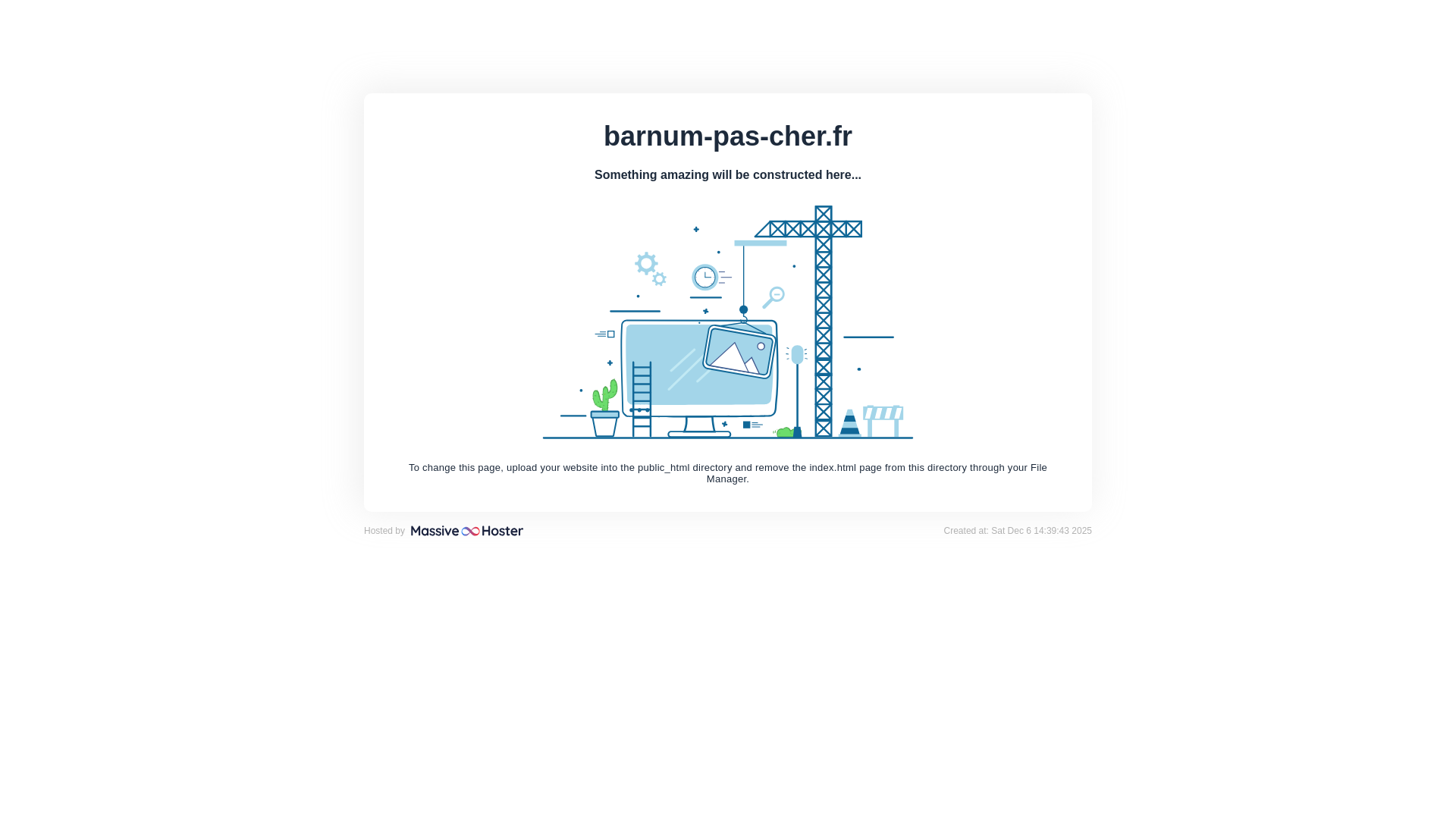 website screenshot of https://barnum-pas-cher.fr/