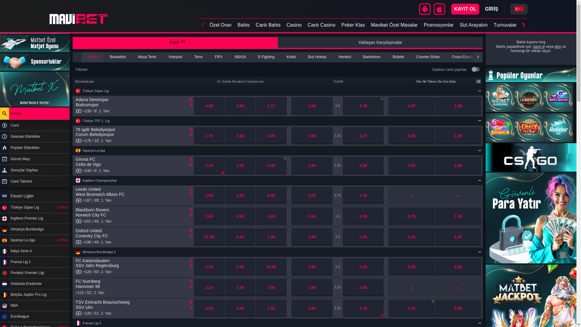 website screenshot of https://meritbet697.com/
