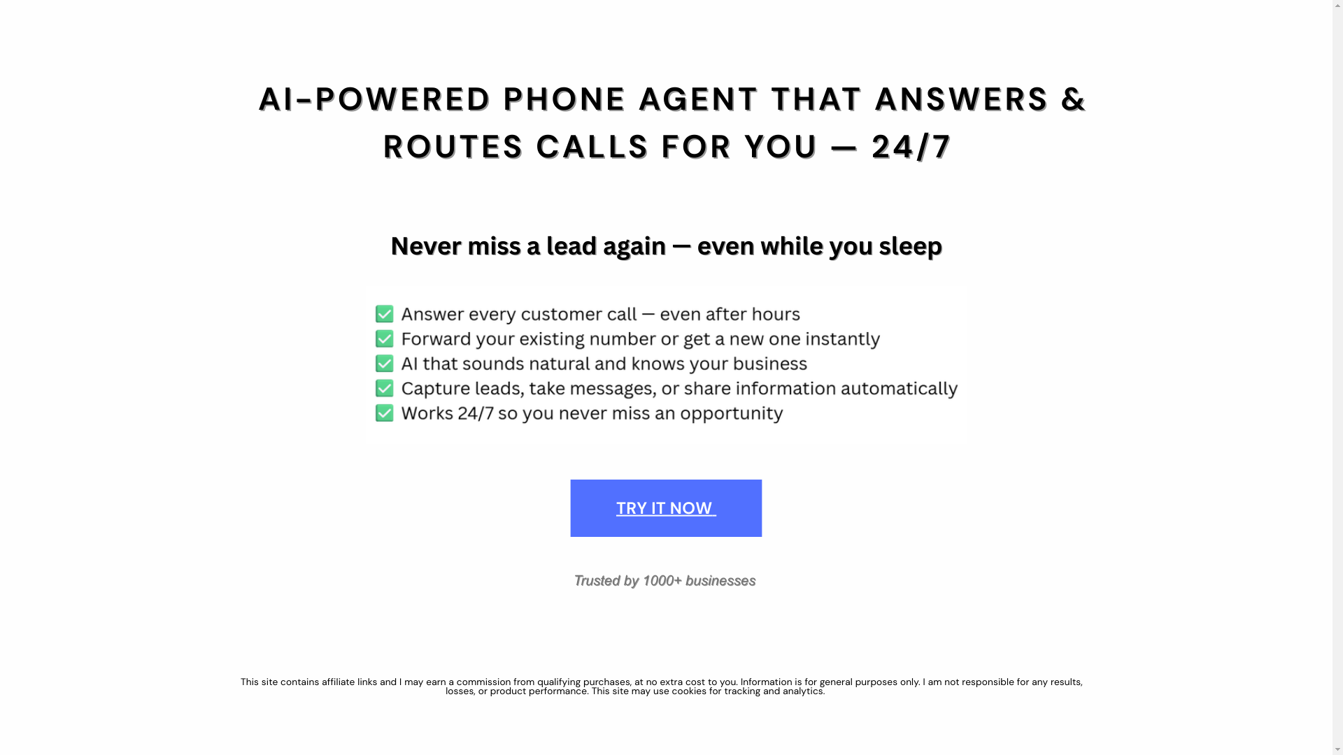 website screenshot of https://smartbusinesscallassistant.com/