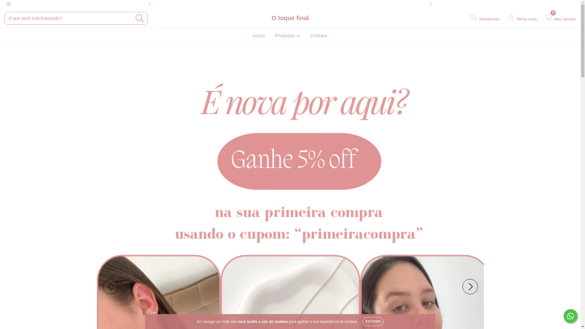 website screenshot of https://otoquefinaljoias.com.br/