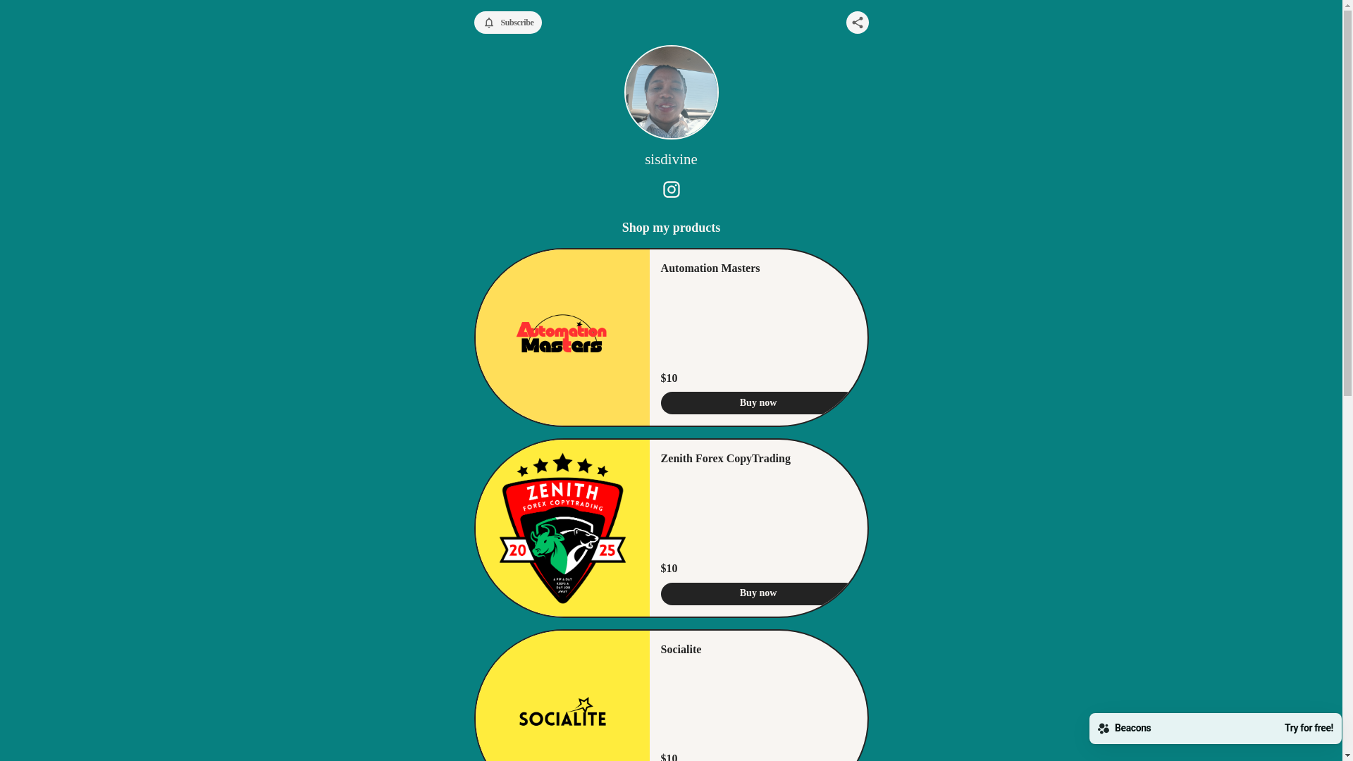 website screenshot of https://sisdivine.com/