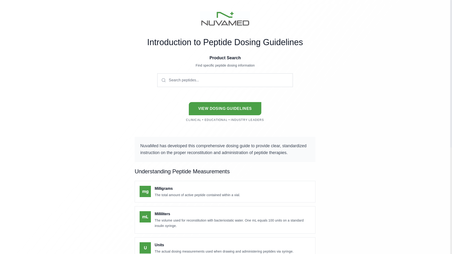 website screenshot of https://nuvadose.com/