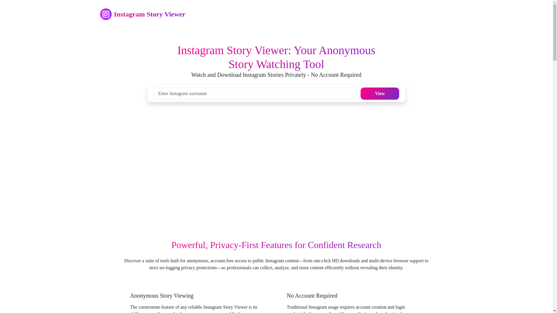 website screenshot of https://instagram-story-viewer.org/