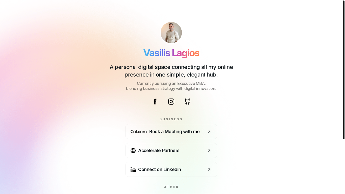 website screenshot of https://vasilislagios.pages.dev/