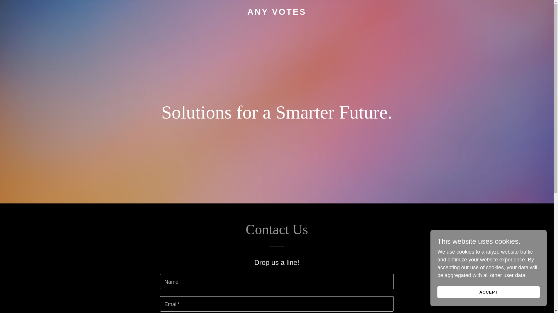 website screenshot of https://anyvotes.com/
