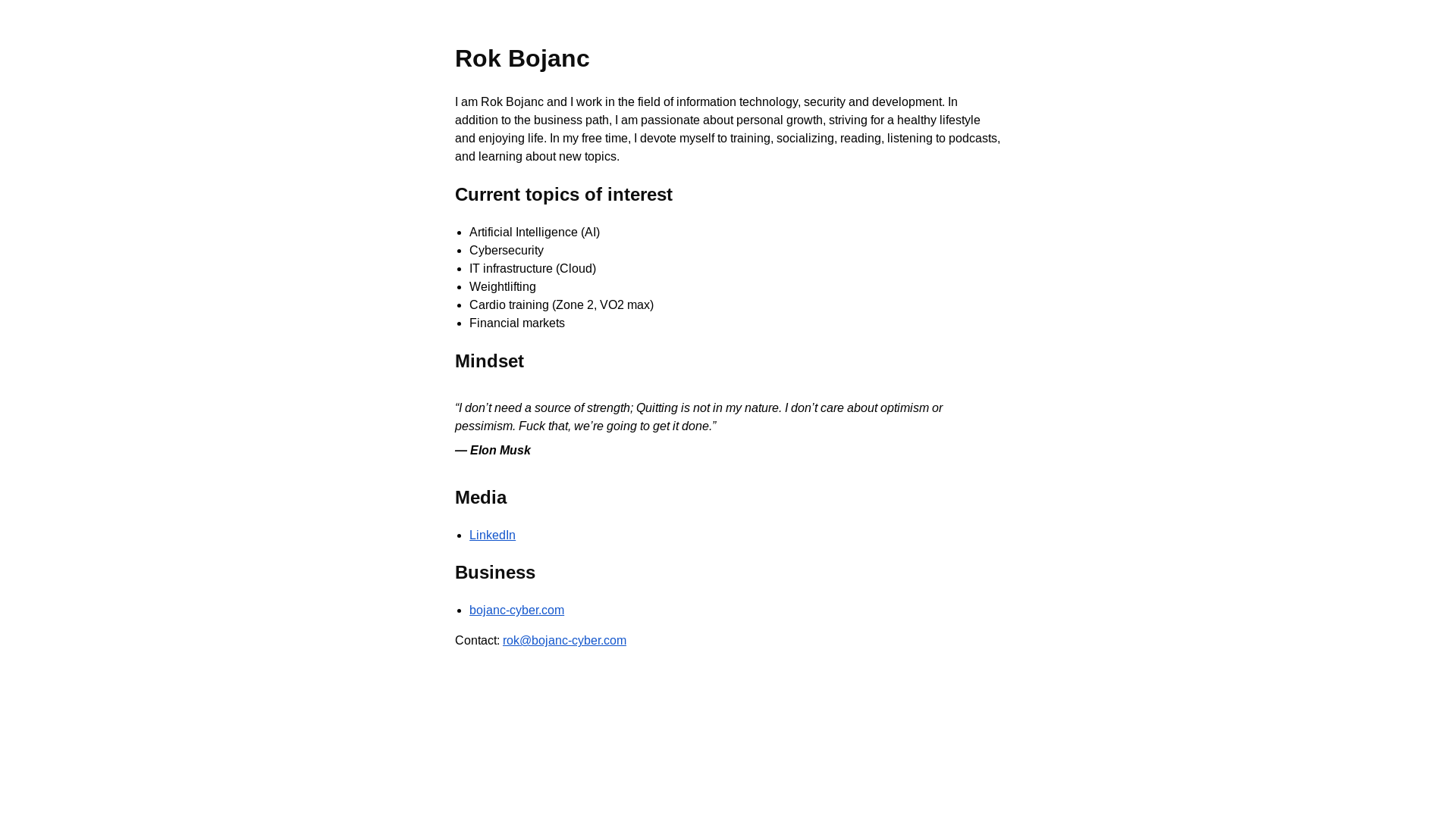 website screenshot of https://rokbojanc-com.pages.dev/