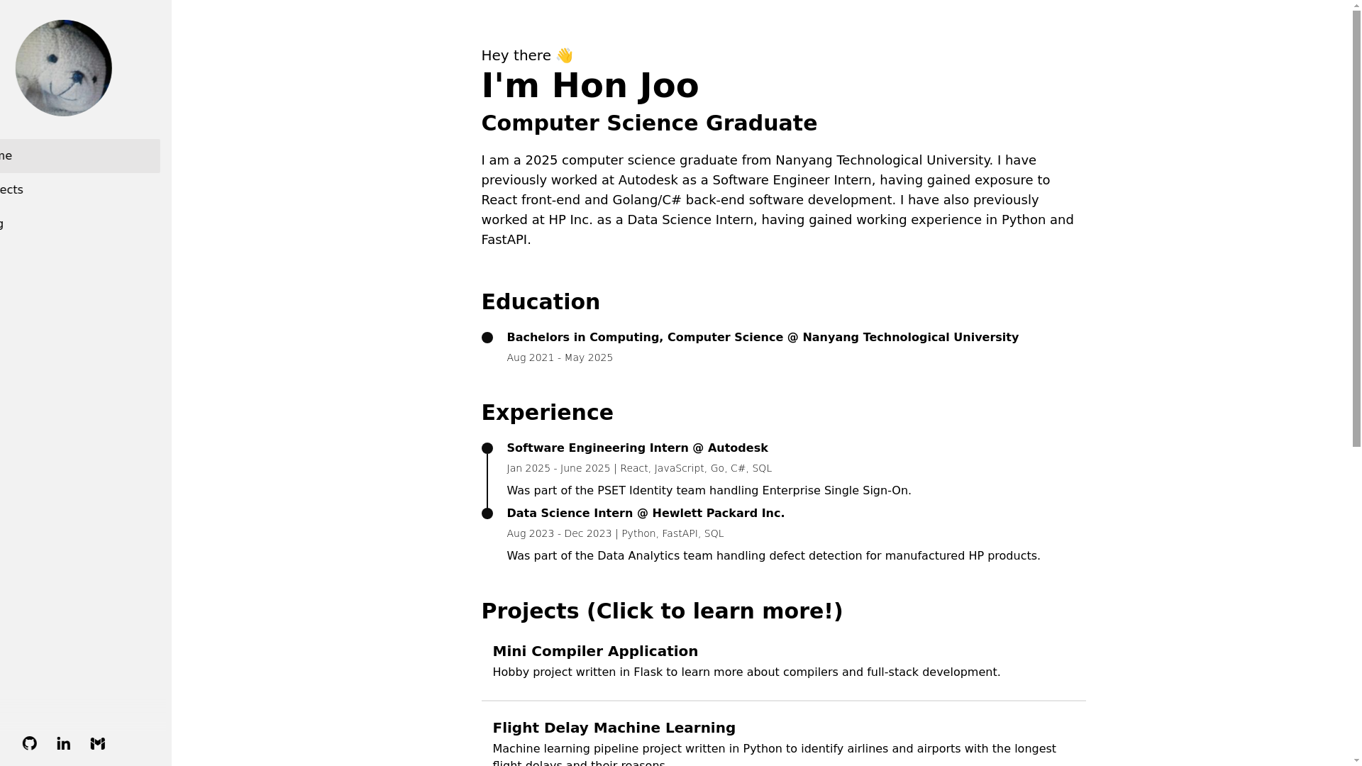 website screenshot of https://hjteddy.pages.dev/