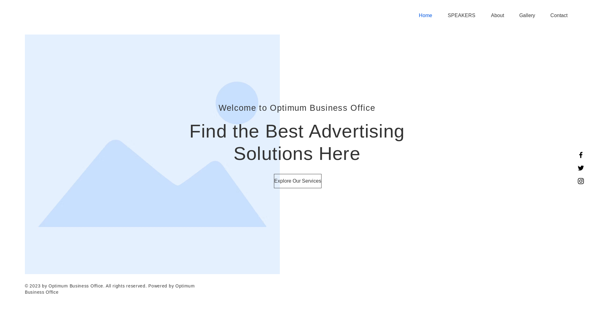 website screenshot of https://optimumbusinesscenter.com/