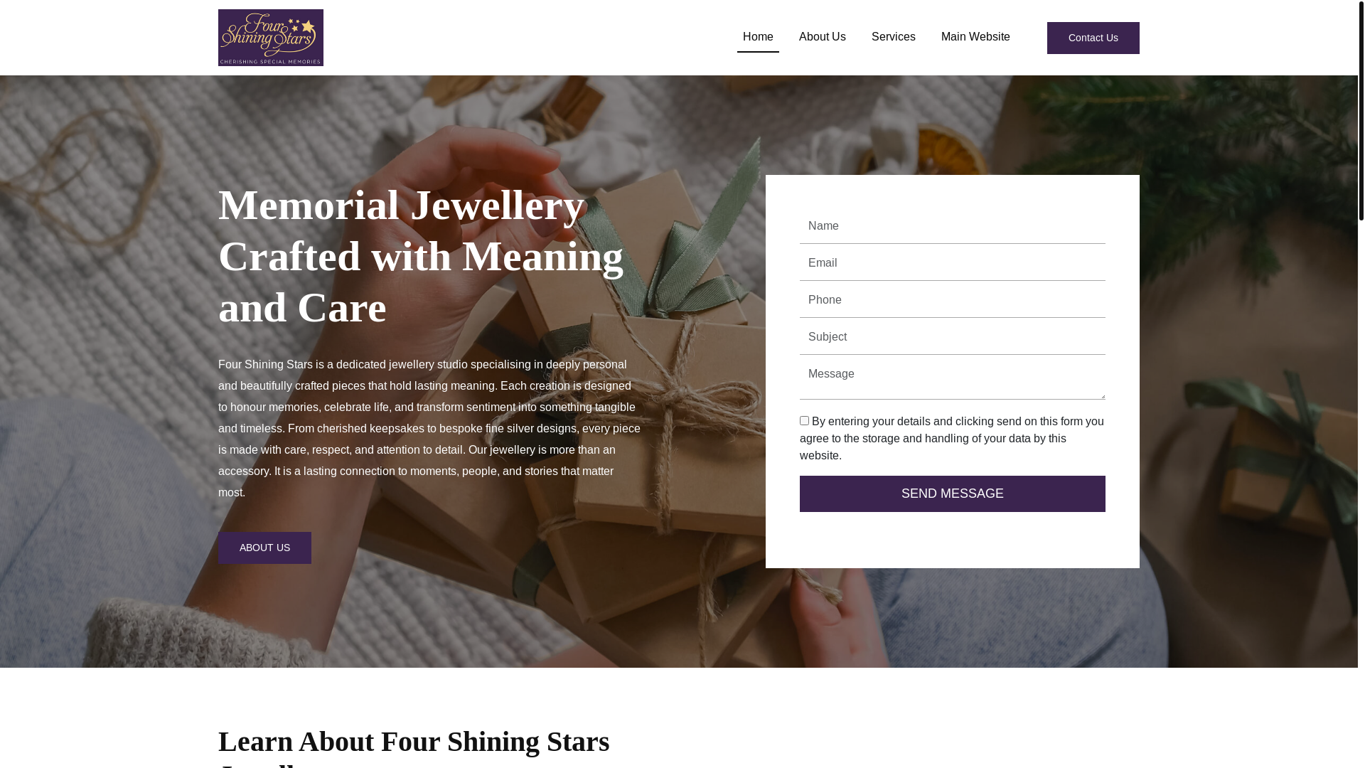 website screenshot of https://memorialjewellerycentrallondon.co.uk/