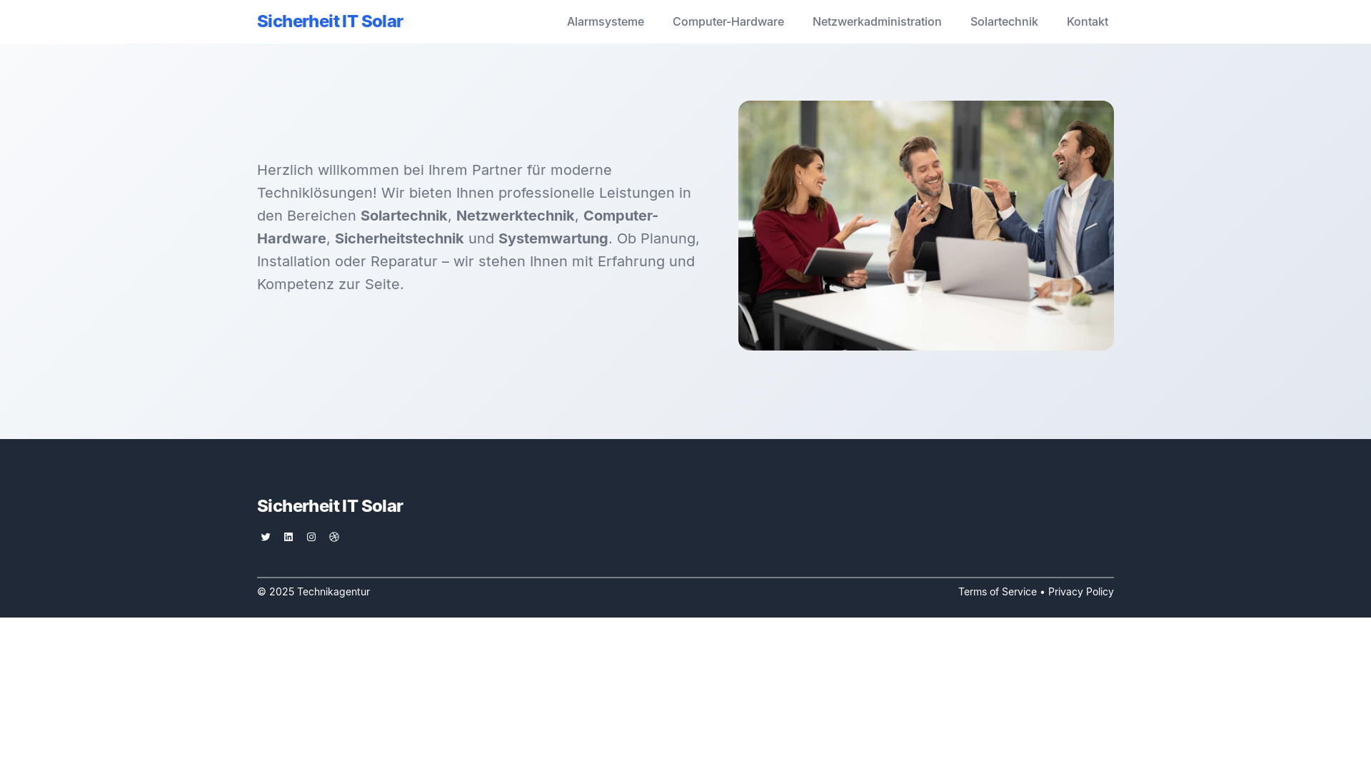 website screenshot of https://sicherheit-it-solar.de/