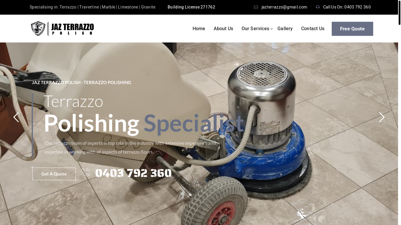 website screenshot of https://jazterrazzopolish.online/